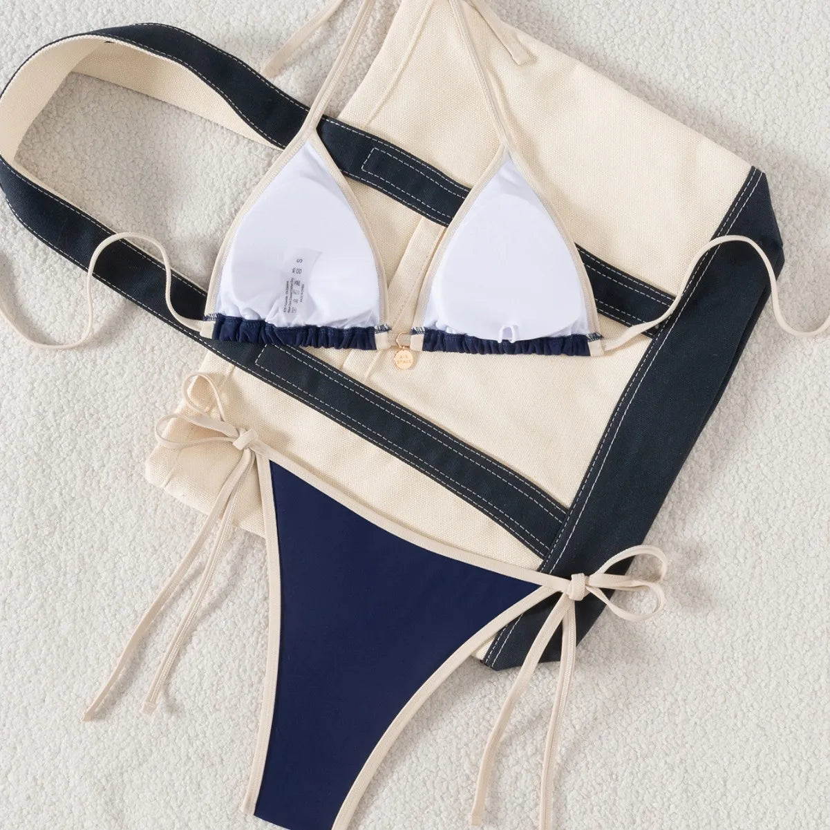 Breesh Color-Block Bikini Set