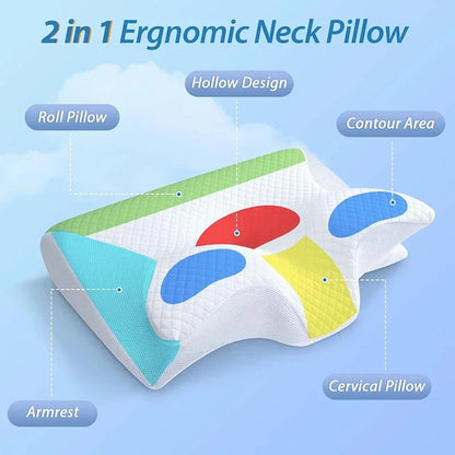 Breesh 2-in-1 Ergonomic Memory Foam Pillow