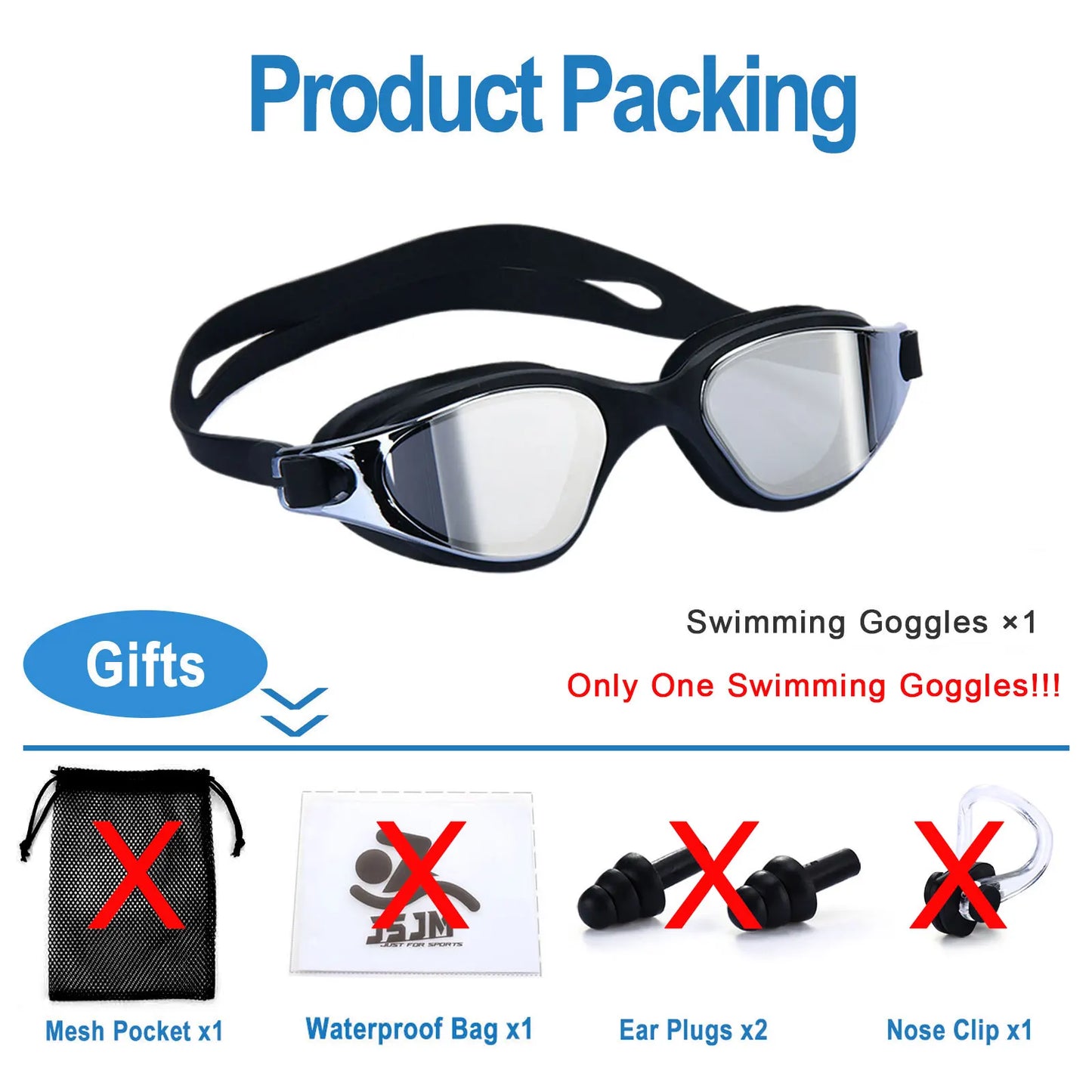 Breesh Unisex Adjustable Swim Goggles