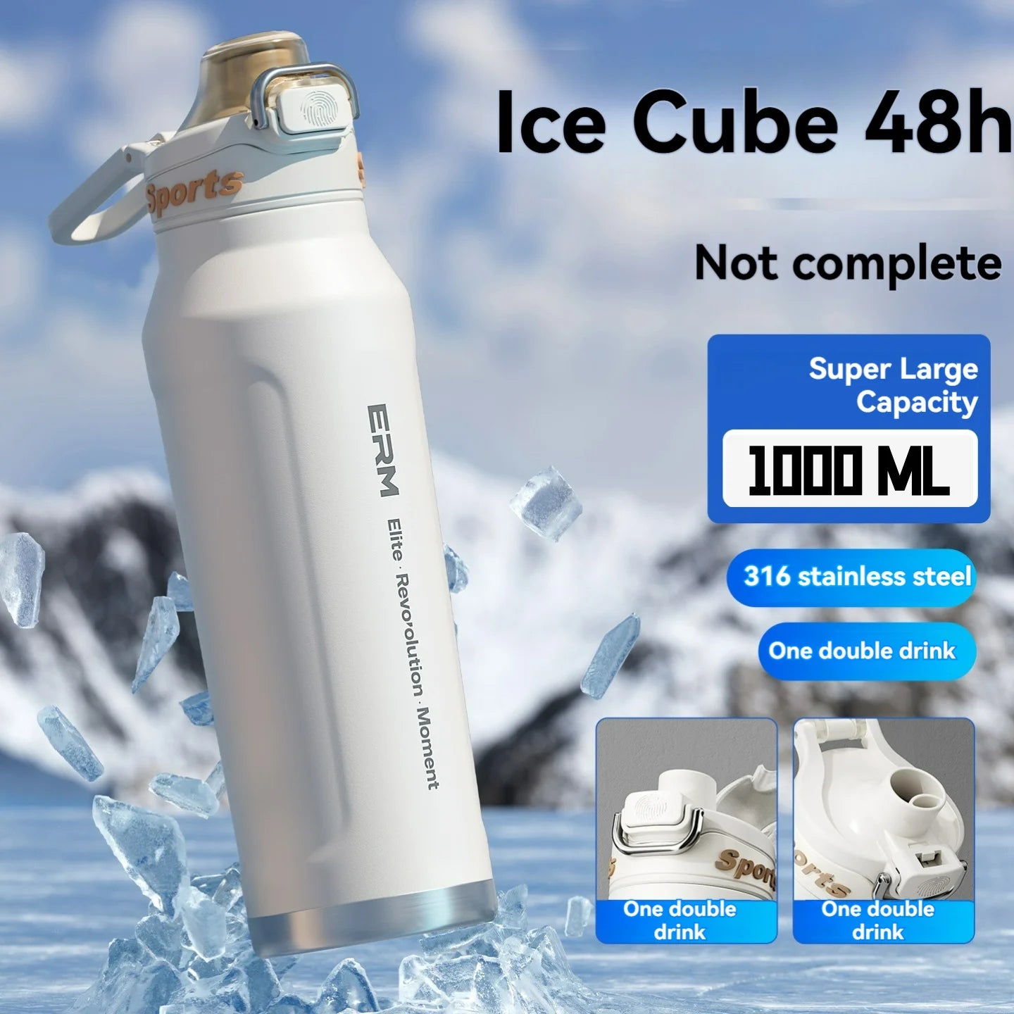 Breesh 1L Insulated Thermos Bottle