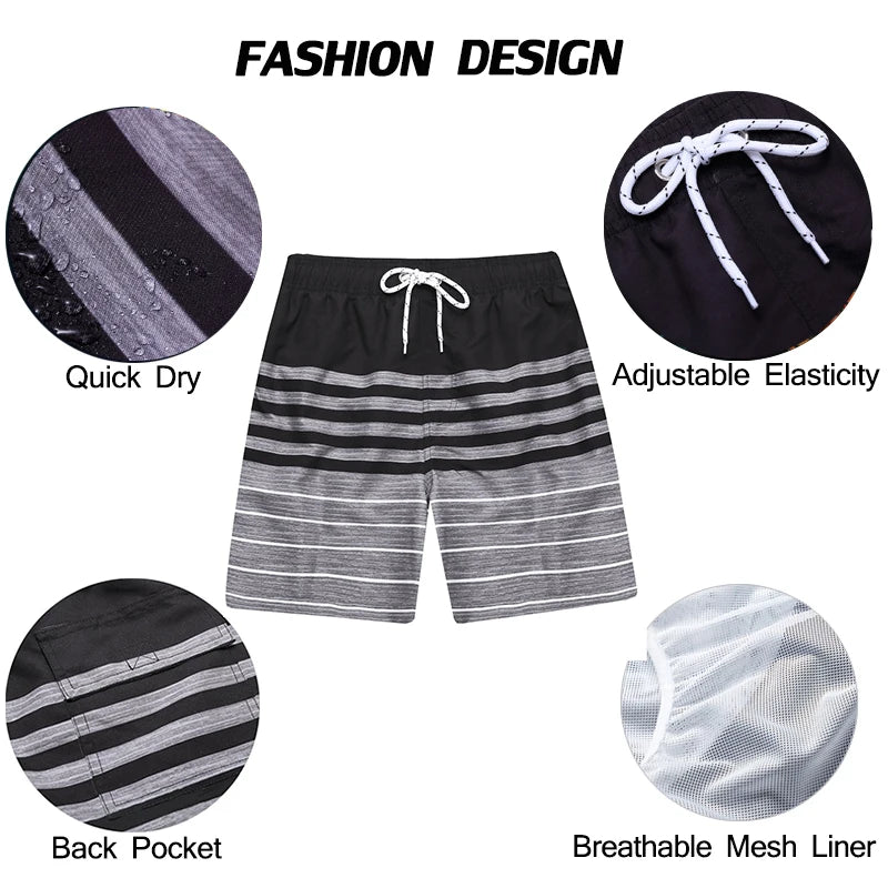 Breesh Print Swim Board Shorts