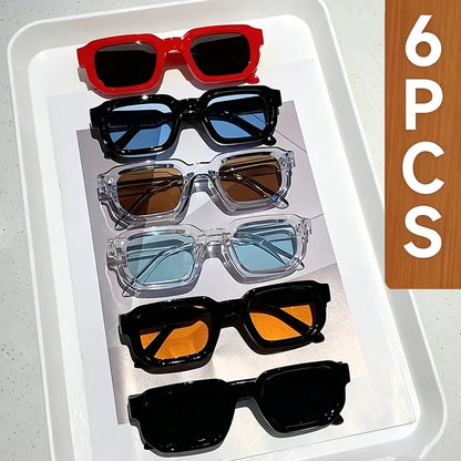 Breesh Rectangle Vintage Sunglasses Set