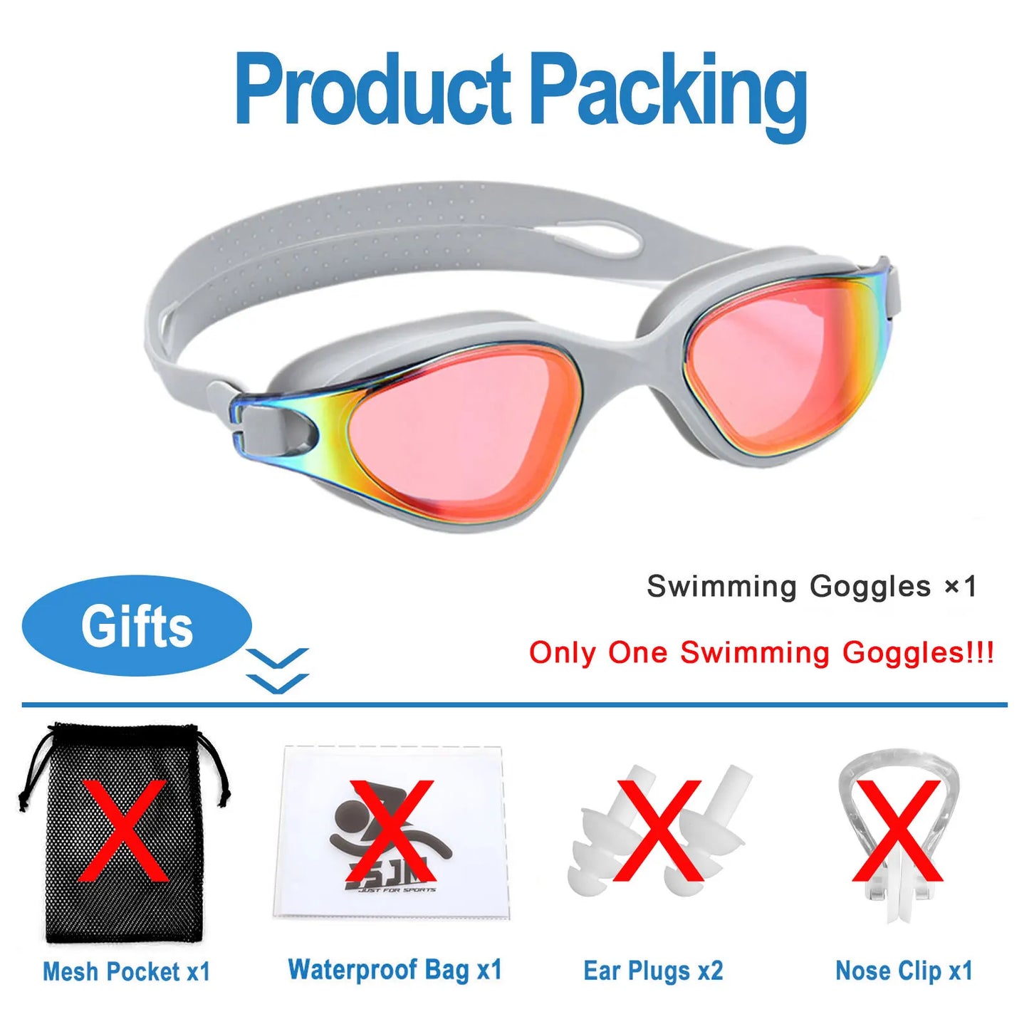 Breesh Unisex Adjustable Swim Goggles