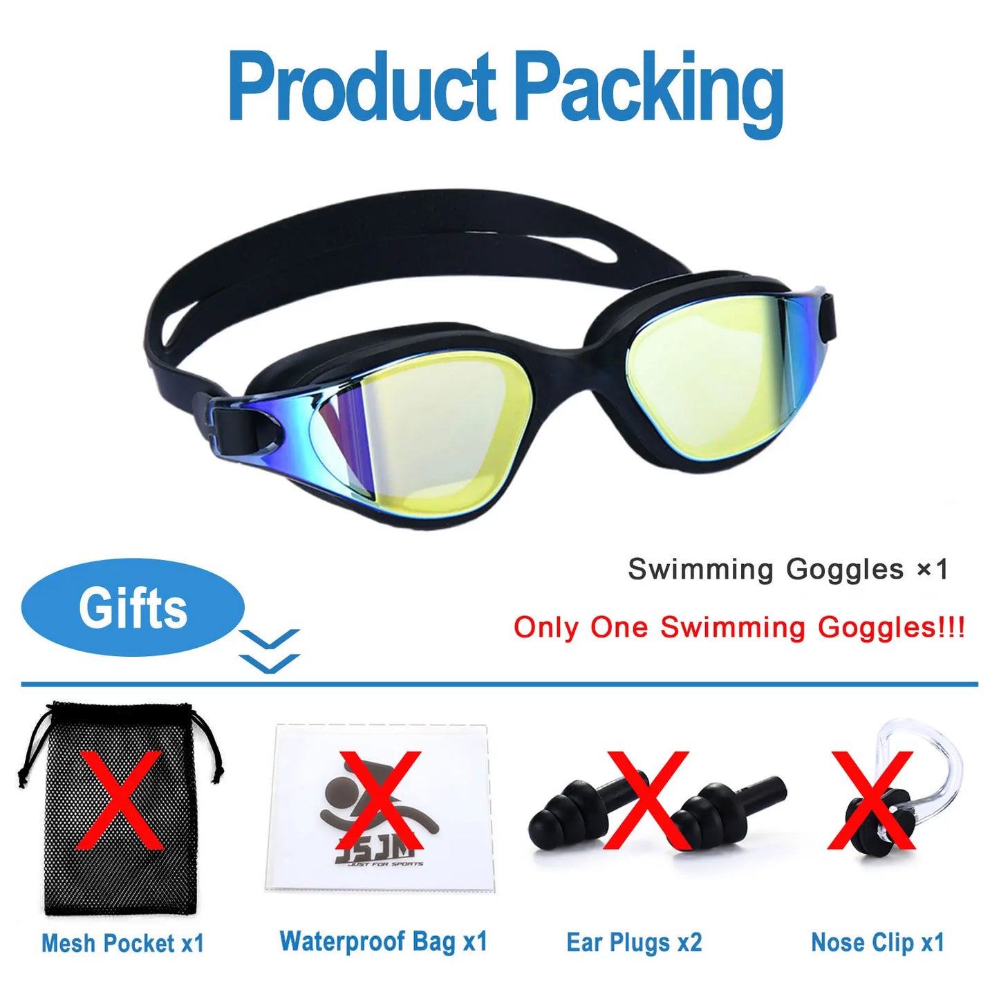 Breesh Unisex Adjustable Swim Goggles