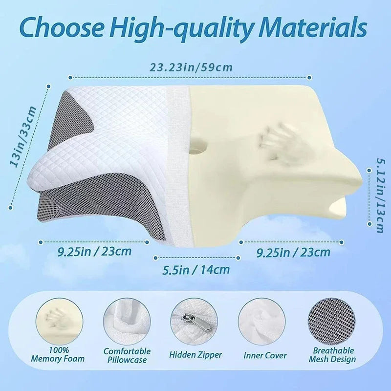 Breesh 2-in-1 Ergonomic Memory Foam Pillow