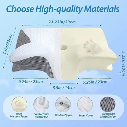 Breesh 2-in-1 Ergonomic Memory Foam Pillow