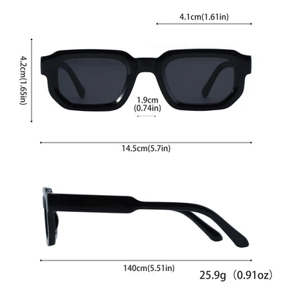 Breesh Rectangle Vintage Sunglasses Set