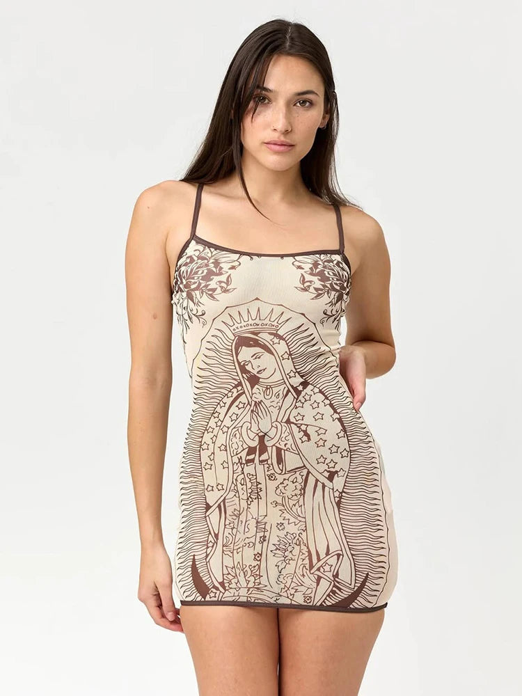 Breesh Printed Bodycon Mini Dress
