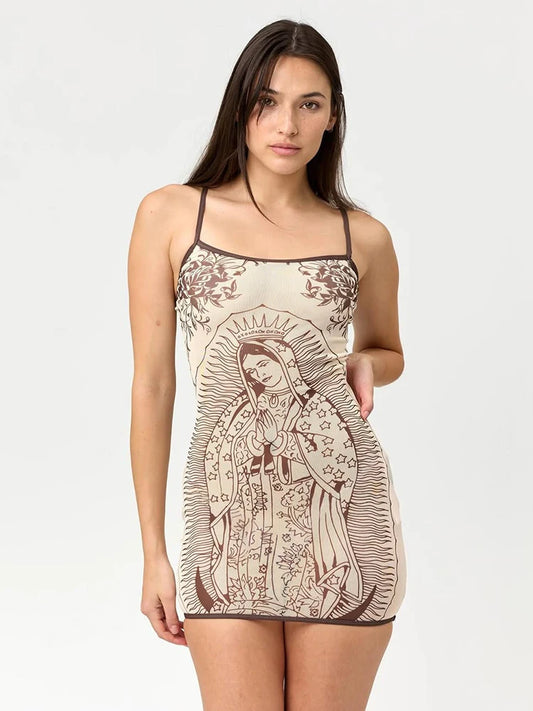 Breesh Printed Bodycon Mini Dress