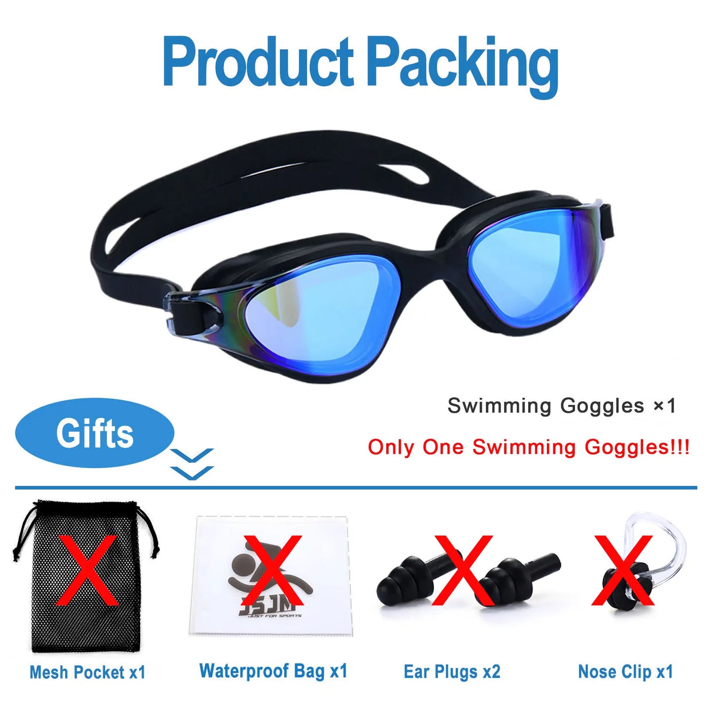 Breesh Unisex Adjustable Swim Goggles