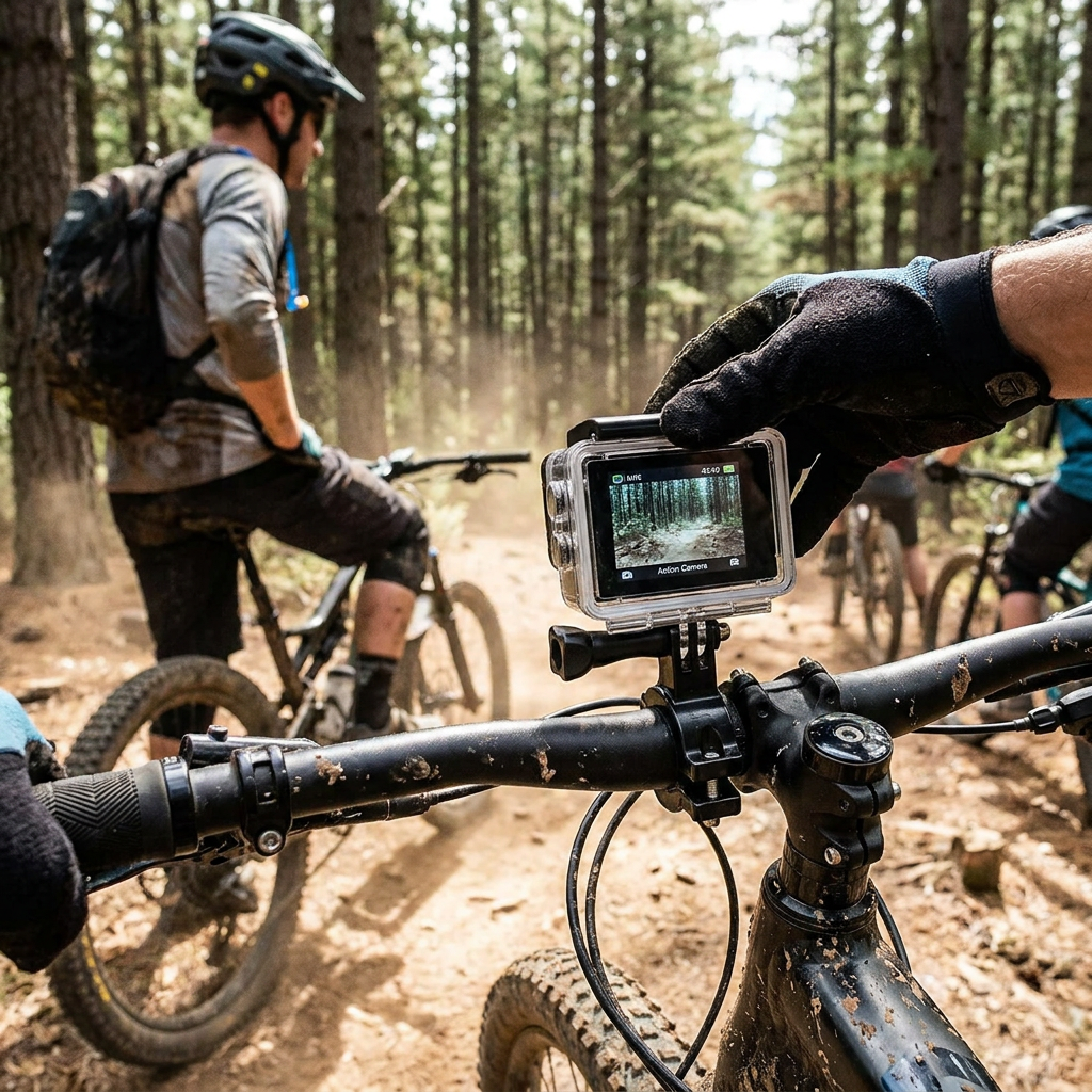 5K action camera in use outdoors